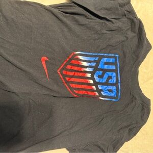 Nike Black T-Shirt with USA Shield Graphic